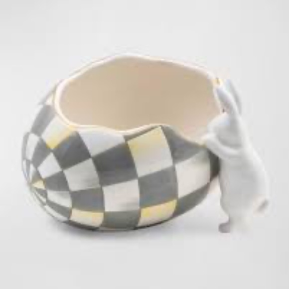 MACKENZIE-CHILDS White Rabbit Dish (NWOT) Easter - Picture 10 of 11